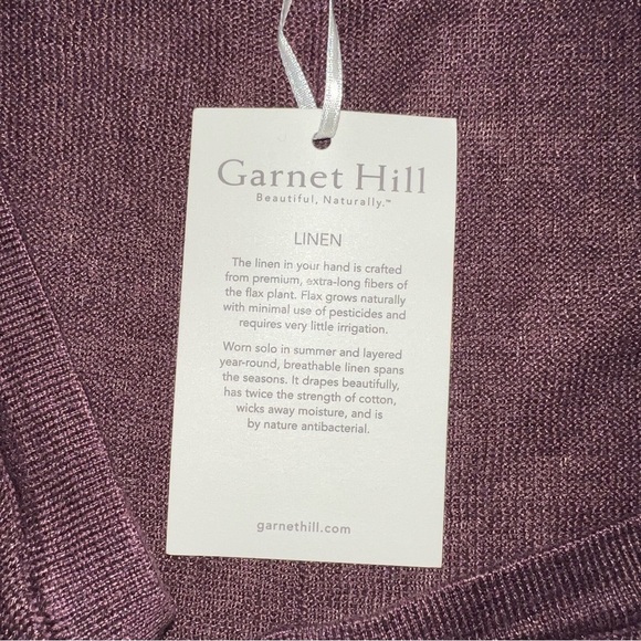 Garnet Hill 100% Linen Cardigan Oversized Size Medium NWT - Picture 7 of 8